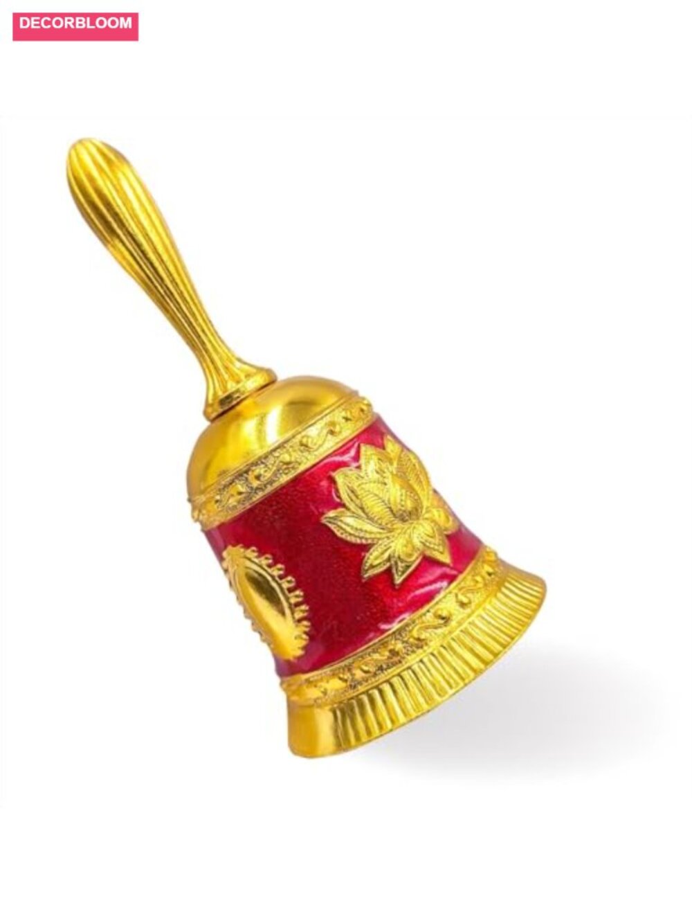 Metal Hand Call Bell Lotus Design Service Bell for Wedding Dinner Prayer